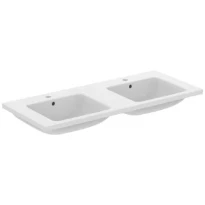 Ideal Standard i.life B vanity double lavabo 1210 x 515 mm - blanc - 2 trous de robinet - avec trop-plein