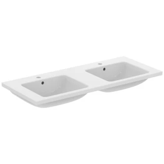 Ideal Standard i.life B vanity double lavabo 1210 x 515 mm - blanc - 2 trous de robinet - avec trop-plein