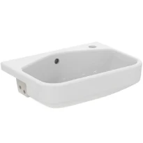 Ideal Standard i.life S lavabo semi-encastré 500 x 360 mm - blanc - avec trou de robinet droite - avec trop-plein