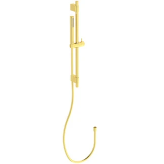 Ideal Standard IdealRain Barre de douche 600 mm avec douchette bâton avec 1 fonction, 8l/min et IdealFlex 1750 mm - Brushed Gold