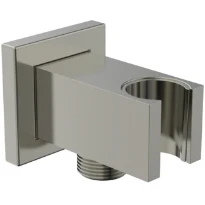 Ideal Standard IdealRain support pour douchette avec coude intégré mural carré - look inox