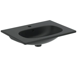 Ideal Standard Tesi lavabo 625 x 450 mm - noir mat - avec trou de robinet - avec trop-plein - dans un emballage à emporter
