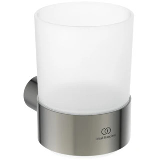 Ideal Standard Conca Porte-gobelet+verre conception ronde - RVS look | Look RVS