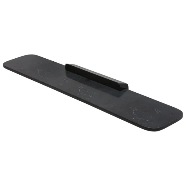 Geesa Shift tablette de salle de bains 60 cm avec effet marbre noir mat - Black