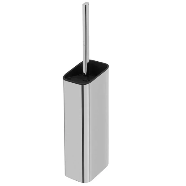 Geesa Shift porte-brosse wc (rabat et brosse noirs) - chromé
