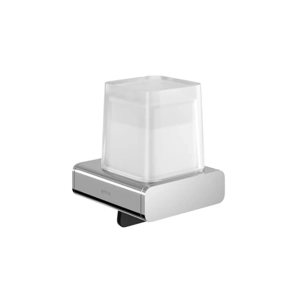Geesa Shift distributeur de savon 200 ml avec verre mat - chromé