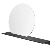 Geesa Leev tablette 600 mm avec miroir - black/black