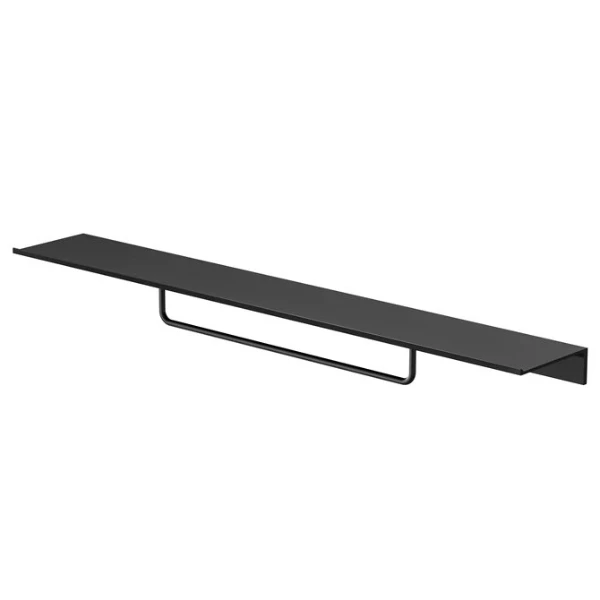 Geesa Leev tablette de salle de bains 80 cm avec porte-serviette 40 cm - black/black