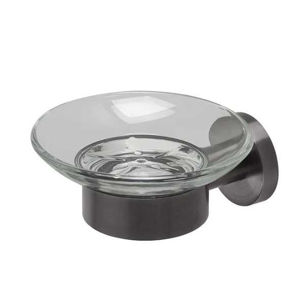 Geesa Nemox porte-savon avec verre - Brushed Metal