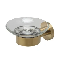 Geesa Nemox porte-savon avec verre - Brushed Gold