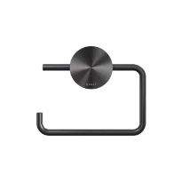 Geesa Opal porte-rouleau papier toilette sans rabat - Brushed Black Metal
