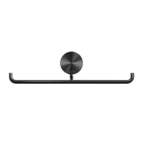 Geesa Opal porte-rouleau papier toilette double - Brushed Black Metal