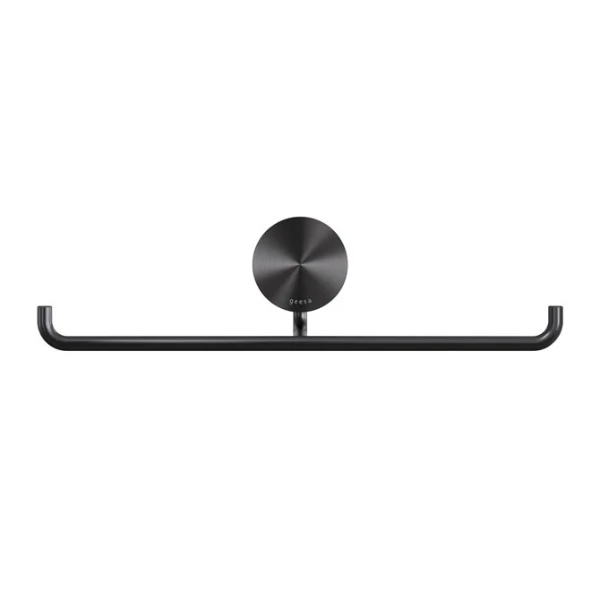 Geesa Opal porte-rouleau papier toilette double - Brushed Black Metal