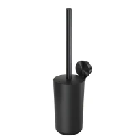 Geesa Opal brosse wc avec support - Brushed Metal Black