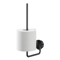 Geesa Opal porte-rouleaux papier toilette de réserve - Brushed Black Metal