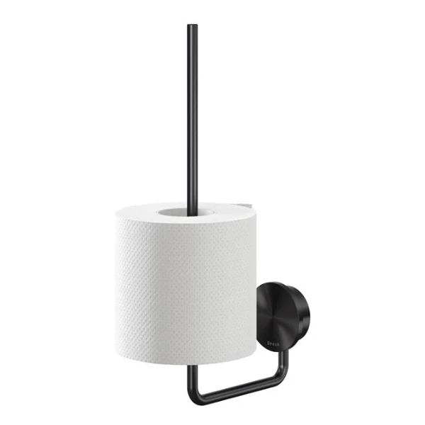 Geesa Opal porte-rouleaux papier toilette de réserve - Brushed Black Metal