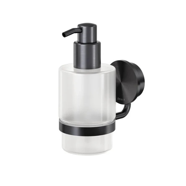 Geesa Opal zeepdispenser 200 ml - Brushed Black Metal