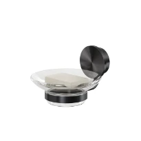 Geesa Opal porte-savon - Brushed Black Metal