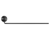 Geesa Opal porte-serviette à une barre - Brushed Black Metal