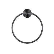Geesa Opal porte-serviette anneau - Brushed Black Metal