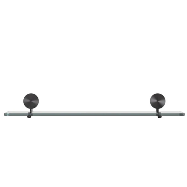 Geesa Opal tablette de salle de bains 60 cm - Brushed Black Metal