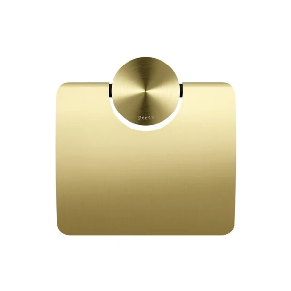 Geesa Opal porte-rouleau papier toilette avec rabat - Brushed Gold