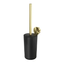 Geesa Opal brosse wc avec support - Brushed Gold