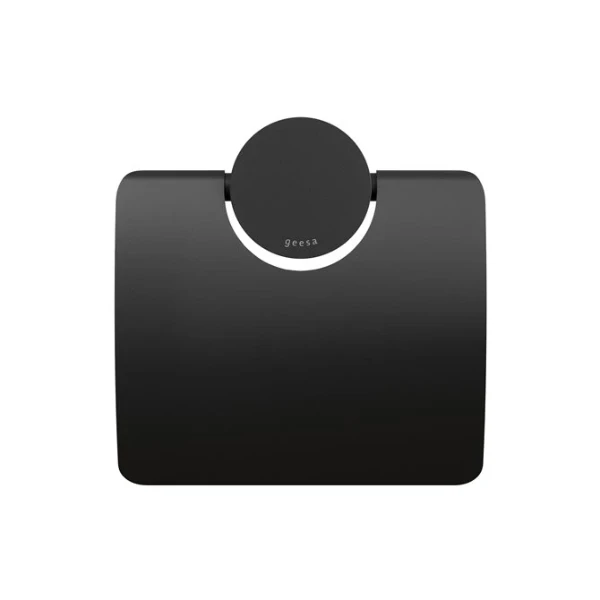 Geesa Opal porte-rouleau avec couvercle - Black