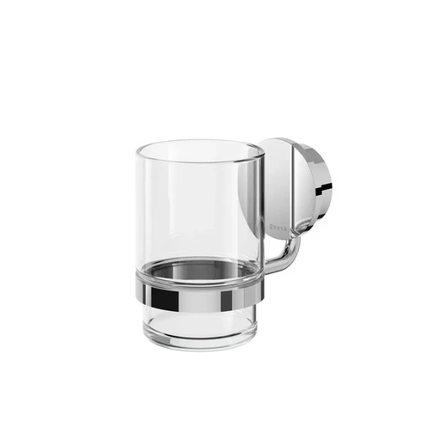 Geesa Opal glashouder met glas - chroom