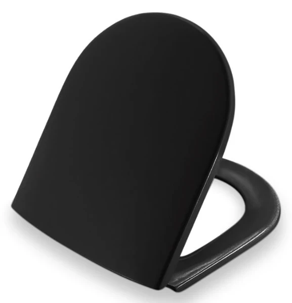 172111-BR7999 Pressalit Objecta D toiletzitting - antibacterieel - zwart br7 rvs
