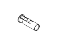 Pressalit WSS entretoise avec picot - longue - gris - a7223