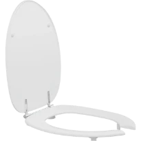 Pressalit Dania siège de wc dania ouvert devant blanc
