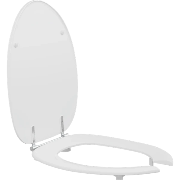 Pressalit Dania siège de wc dania ouvert devant blanc