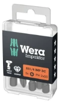Wera 851/4 IMP DC PH Embouts DIY Impaktor PH 2 x 50 mm - (set de 5 p) - prix par set