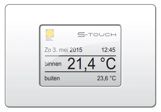 Paradigma S-Touch II kamerthermostaat wit