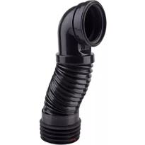 DBJ San coude d'évacaution flexible pour bâti-support - extractible - H=405/715 mm -DN90 - noir