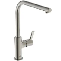 Ideal Standard Gusto mitigeur evier monotrou bec tube L - RVS look