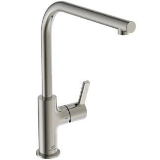 Ideal Standard Gusto mitigeur evier monotrou bec tube L - RVS look
