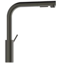 Ideal Standard Gusto mitigeur evier monotrou bec tube L douchette extract 2 f - Brushed gun metal