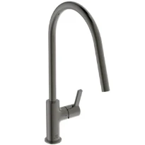 Ideal Standard Gusto mitigeur evier monotrou bec tube C rond - Brushed gun metal