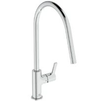 Ideal Standard Gusto mitigeur evier monotrou bec tube C rond - Chromé