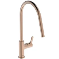Ideal Standard Gusto mitigeur evier monotrou bec tube C rond - Brushed copper