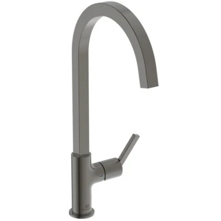 Ideal Standard Gusto mitigeur evier monotrou bec tube C carre - Brushed gun metal