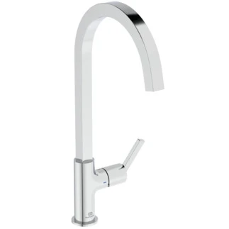 Ideal Standard Gusto mitigeur evier monotrou bec tube C carre - Chromé