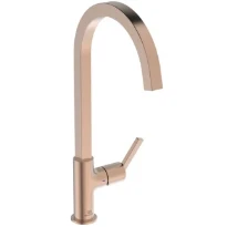 Ideal Standard Gusto mitigeur evier monotrou bec tube C carre - Brushed copper