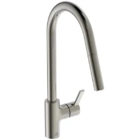 Ideal Standard Gusto mitigeur evier monotrou bec tube C douchette extract 2 f - RVS look