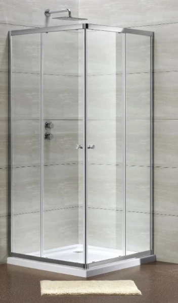 Procasa Free Basic entrée d'angle 800 x 1900 mm transparent - chromé
