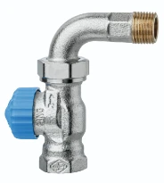 Heimeier robinet de radiateur 1/2 bronze nickelée-raccord radiateur courbe-pour thermostat