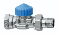 Heimeier robinet de radiateur 1/2 bronze droit nickelé-pour thermostat