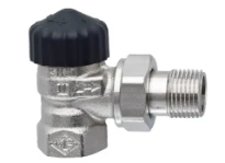 Heimeier robinet de radiateur 3/4 bronze équerre nickelé-pour thermostat
